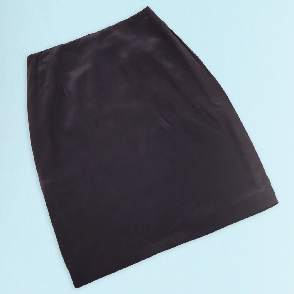 Vintage 100% Silk Black Skirt